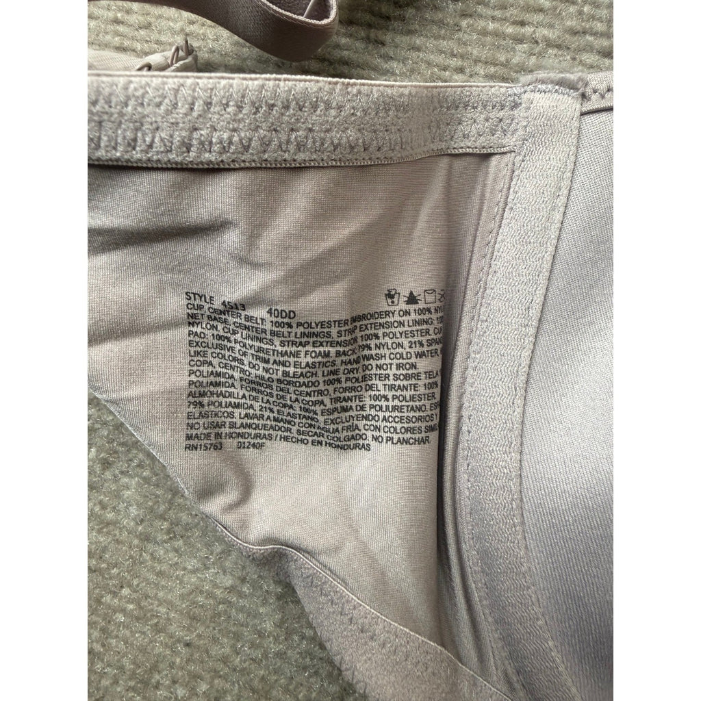 Playtex Secrets 4513 Dark Grey 40DD Beautiful LIft With Embroidery Underwire Br