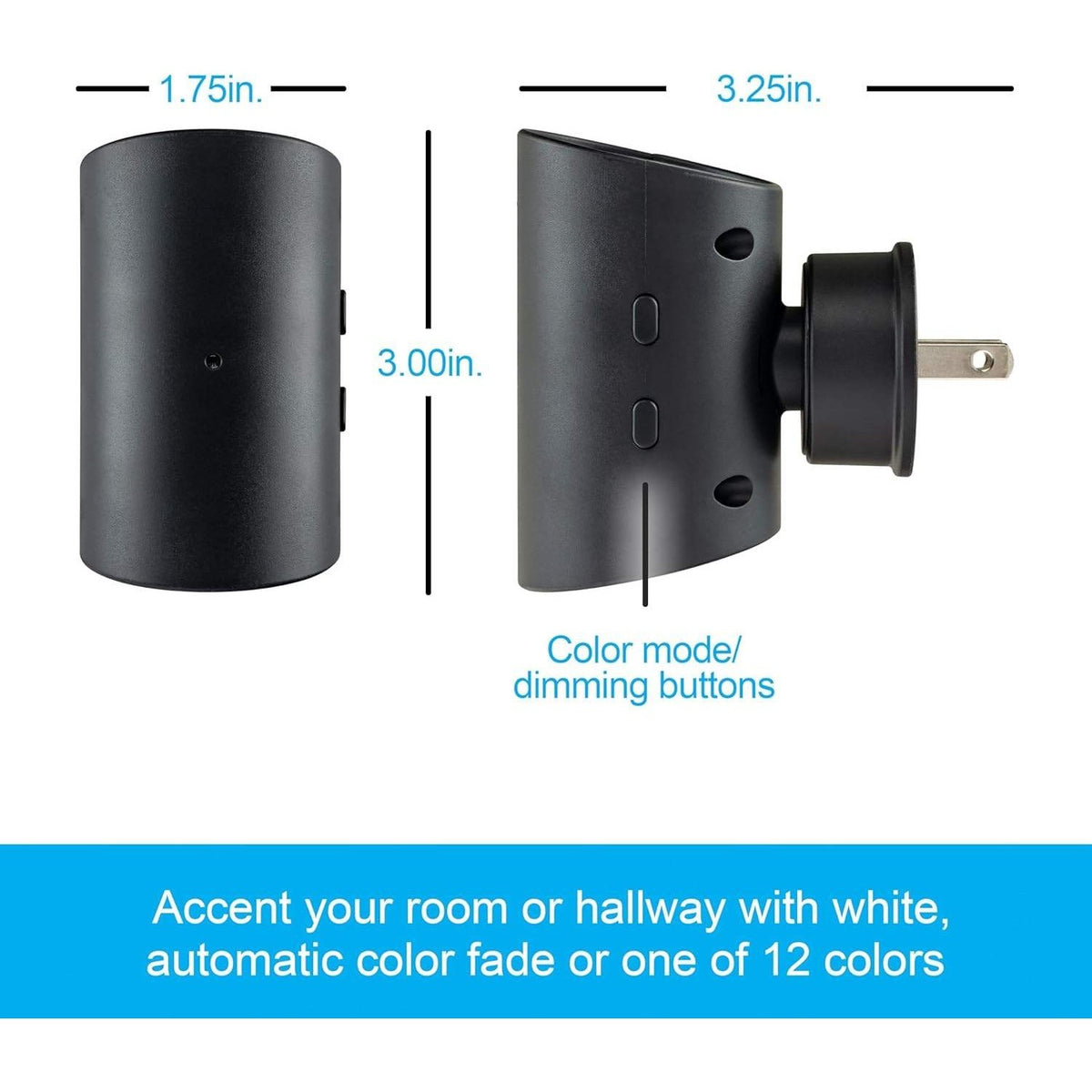 GE Directional 82573 LED Swivel Sconce Night Light, Plug-in, Color-Changing & D