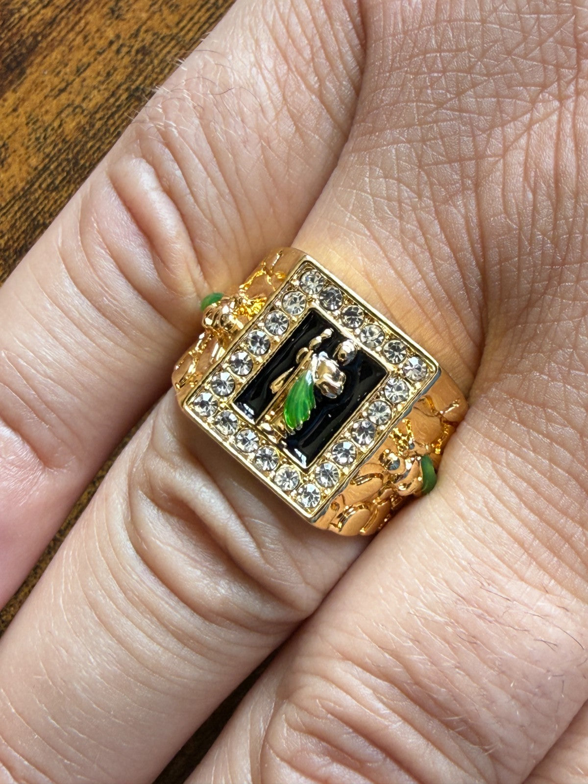 Gold Plated Saint Jude Men's Ring Size 10, 11, 12