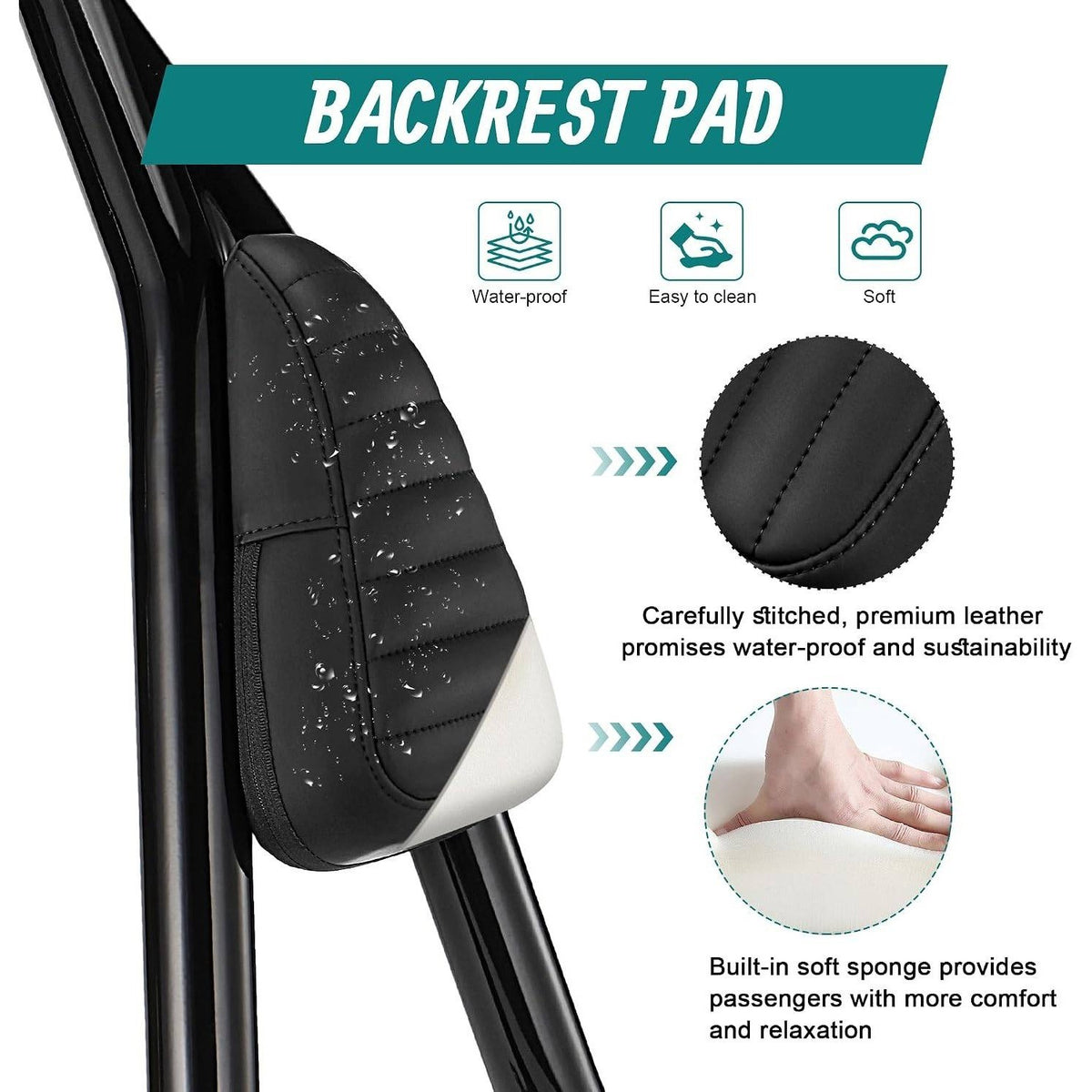 MoKitDora 26" Black Dyna Sissy Bar Detachable Backrest for Harley 2006-2017 Stre