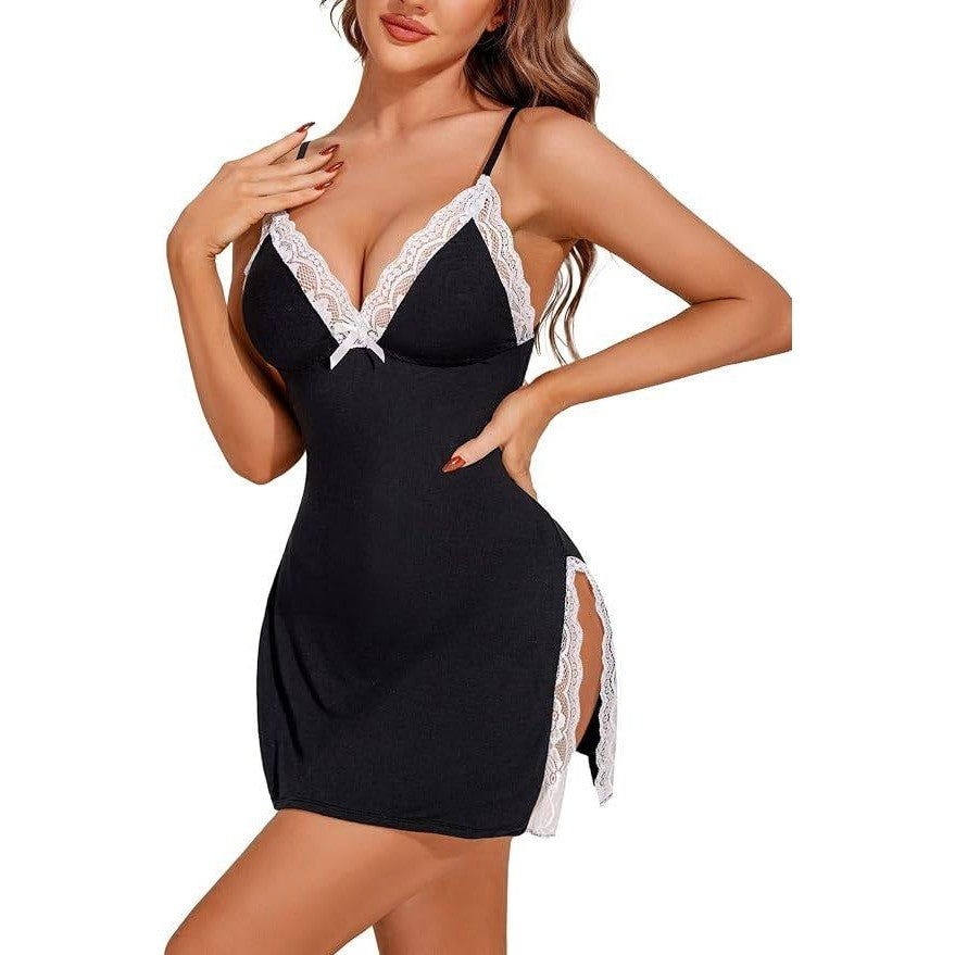 MSRP $23 Avidlove Women's L Lingerie Sexy Nightwear Spaghetti Strap Nightgown