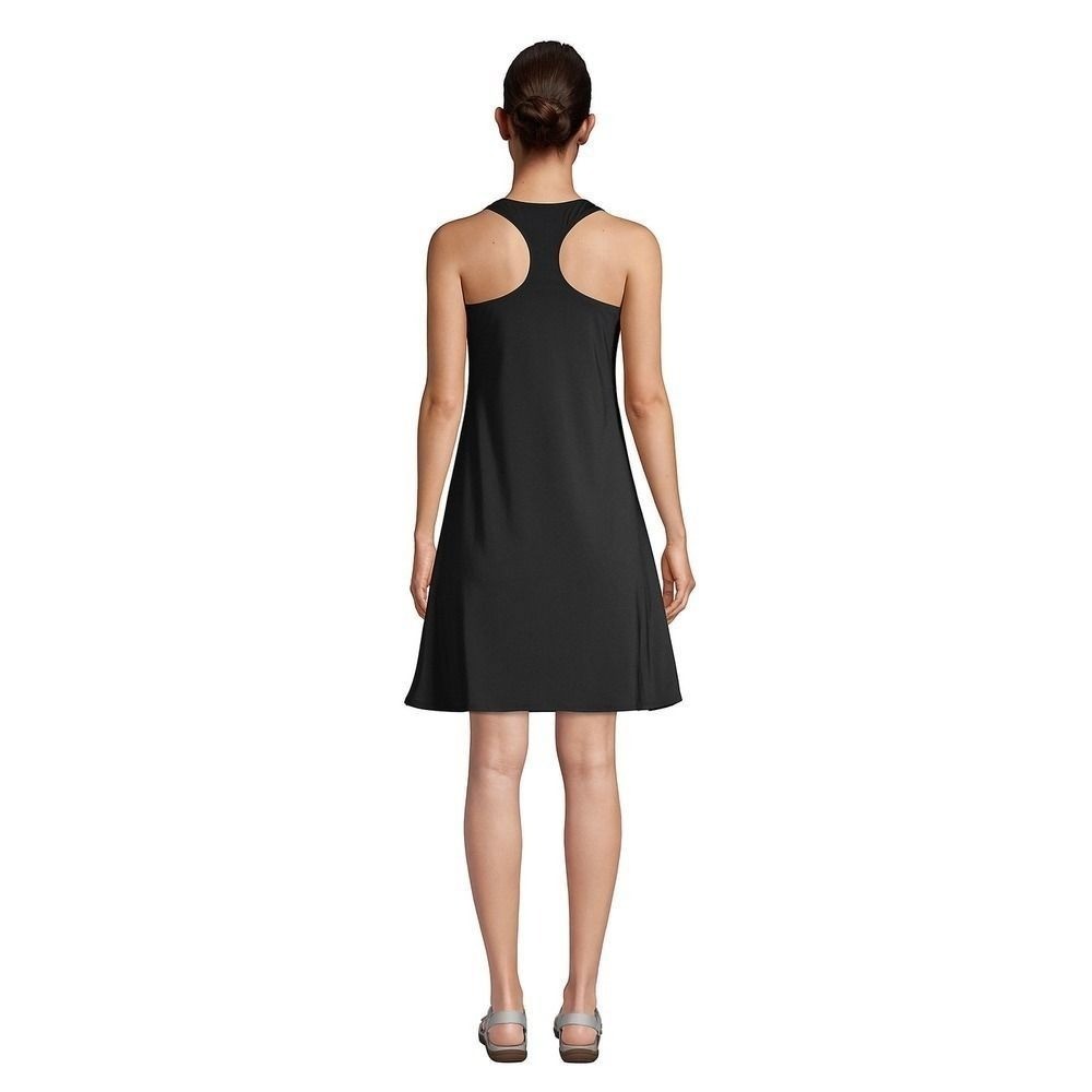 Lands' End Women's 8 Scoop Neck Dresskini Swim Cover-up Dress No Panty Chlorine