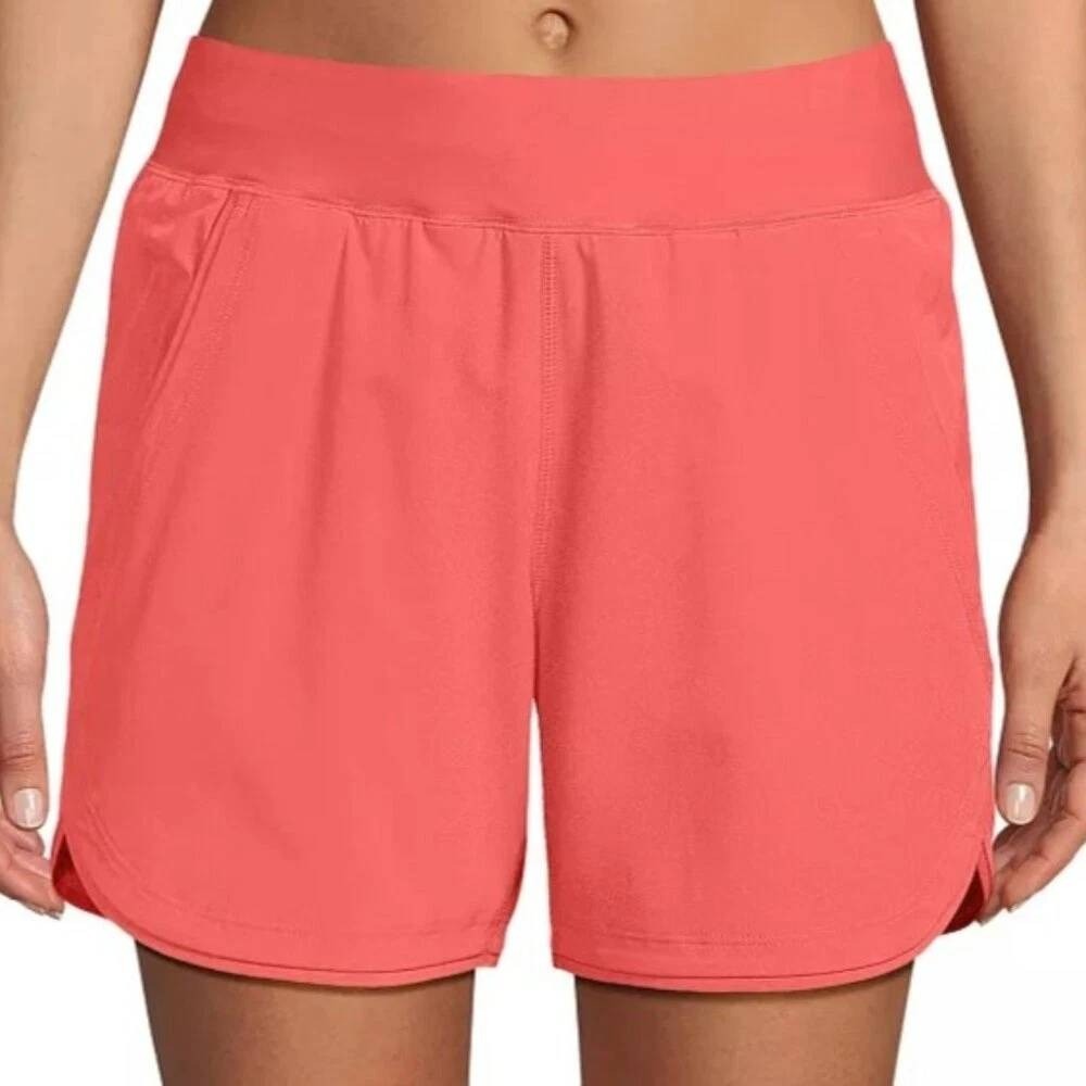 Lands' End Women's XS 5" Quick Dry Board Shorts w/Pockets - Wood Lily