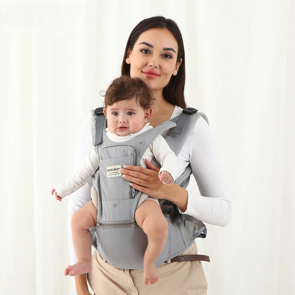 Insular 3-In-1 Ergonomic Baby Carrier For Newborn to Toddler w/ Hip Seat - Breat