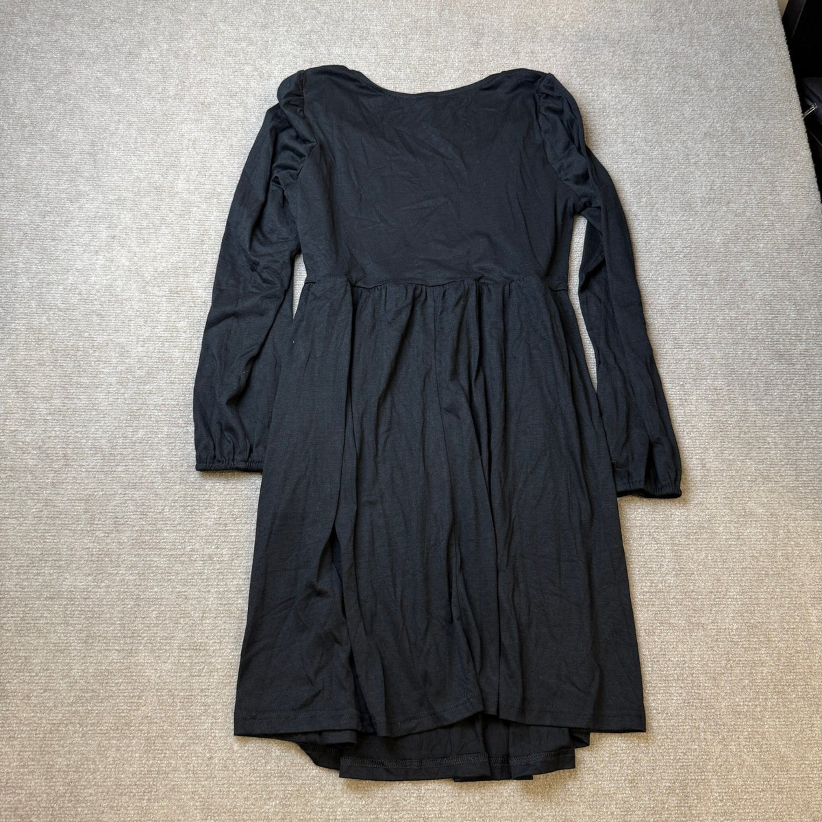 MSRP $32 ANRABESS Women's S Long Sleeve Dress Smocked High Waist Babydoll