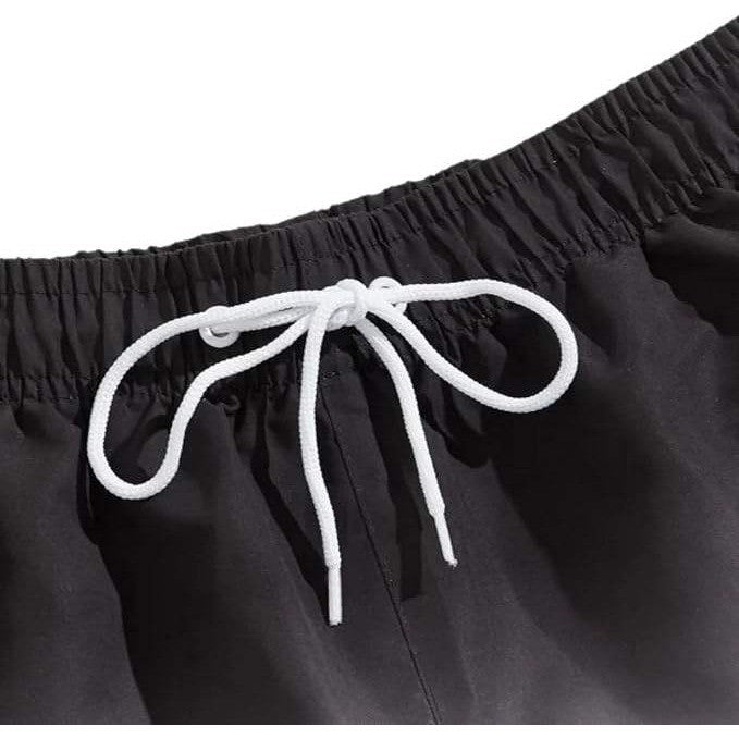 MADHERO Men's XL Swim Trunks Swimming Shorts Bathing Suit with Mesh Liner Black