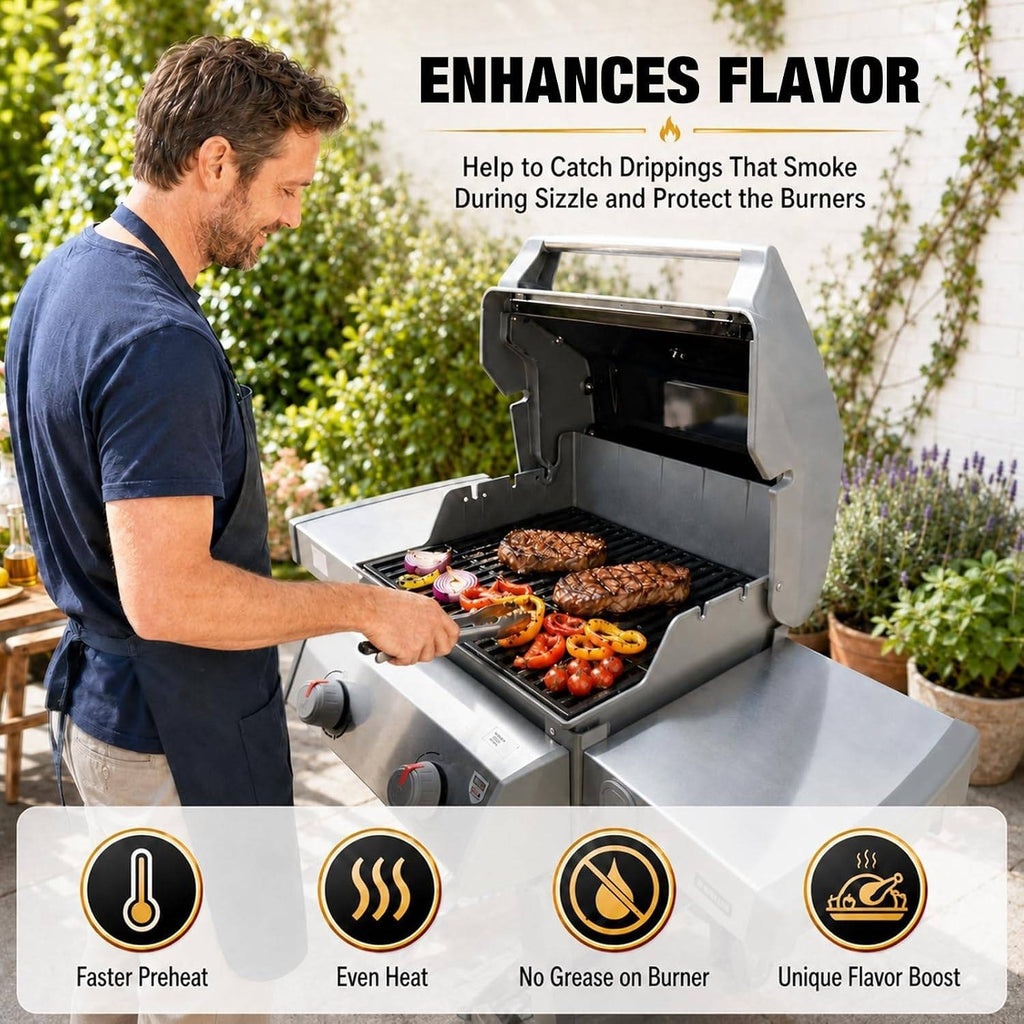 QuliMetal 7635 7637 Grill Replacements Parts for Weber Spirit E-210 Grills 15.3"