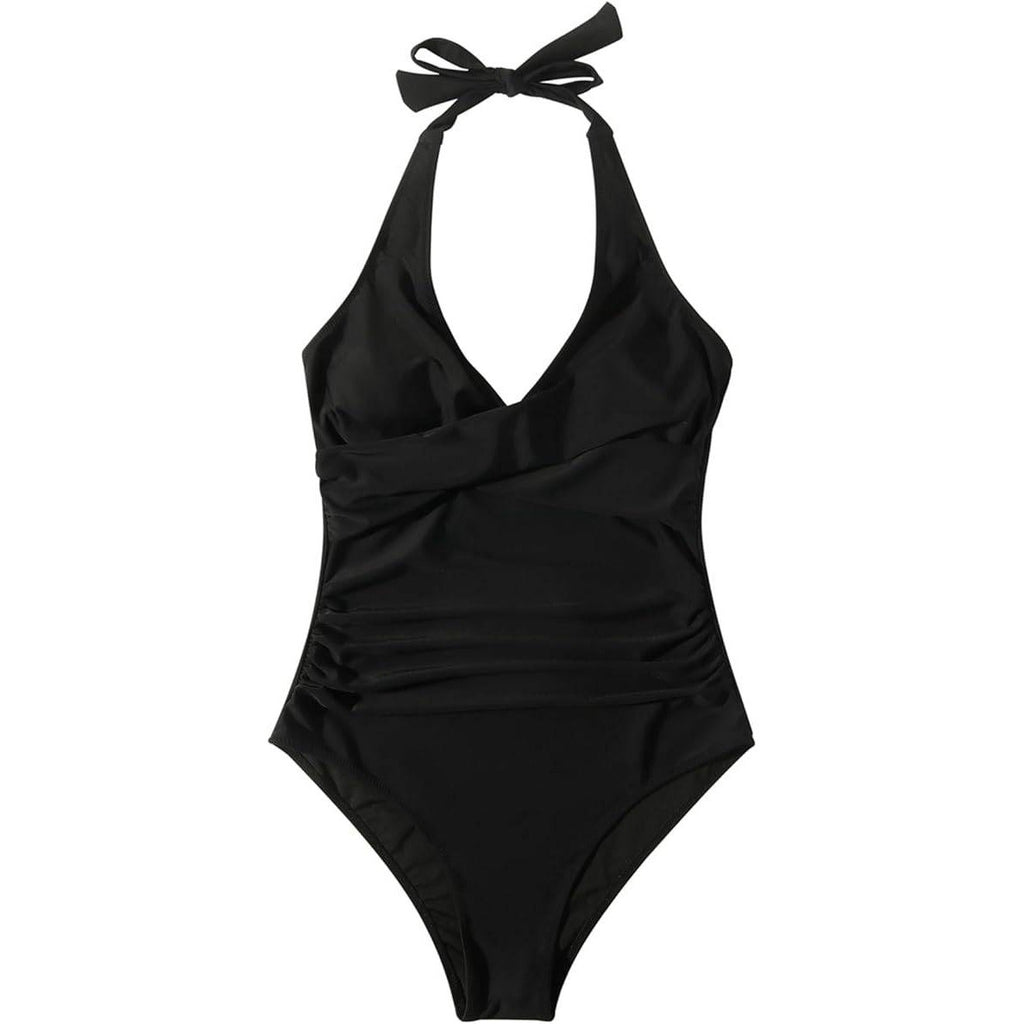 MSRP $46 SUUKSESS Women's S Black Sexy Tummy Control One Piece Swimsuits