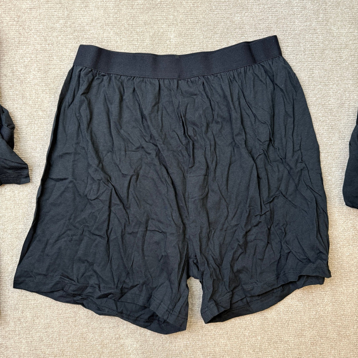 INNERSY 4 Pack Men's M Black Boxer Shorts Loose Fit Soft Cotton Boxers