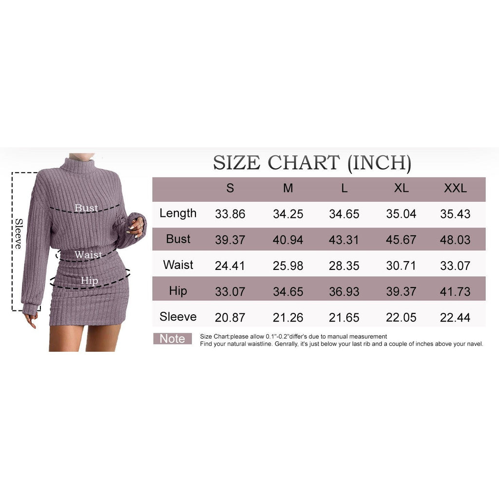 MSRP $26 AUXDIO Women's L Purple Mock Neck Sweater Dress Fall Long Lantern