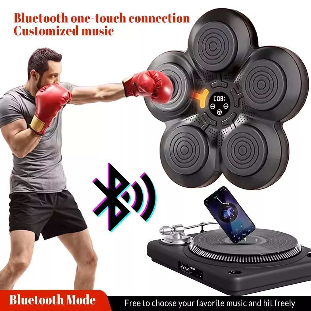 Smart Wall Mounted Bluetooth Music Boxing Machine w/ Boxing Gloves for Adult Kid