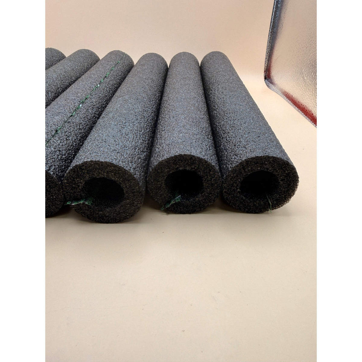 Set of 6 Duck Foam Pipe Insulation Tubes, Pre-Slit, Self-Sealing, 0.75" x 1 Ft
