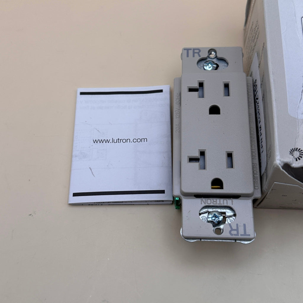 Lutron SCRS-20-TR-TP Satin Colors 20-Amp Duplex Tamper Resistant Receptac