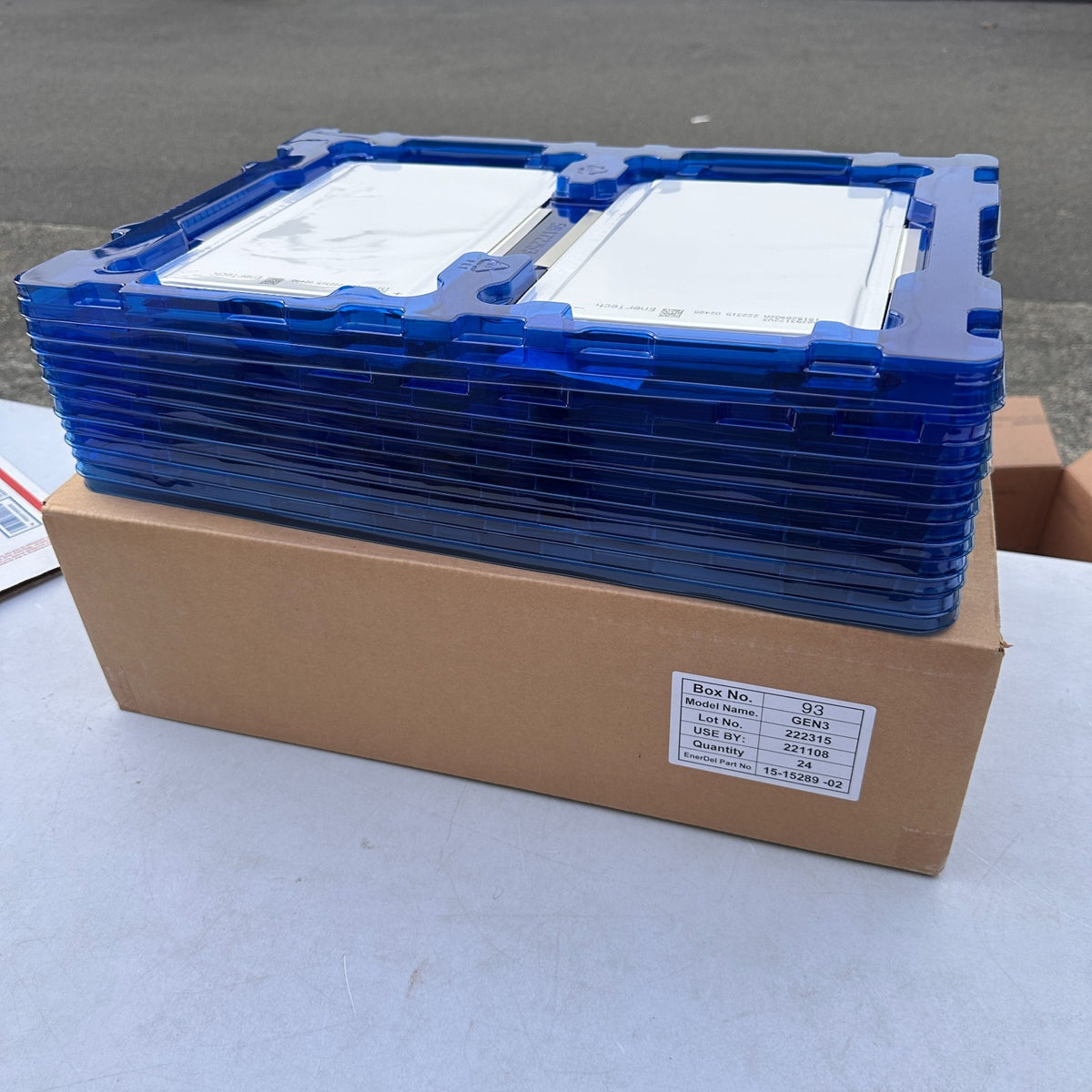 Case of 24 EnerTech EnerDel Gen 3 Li-ion Pouch Cell 3.7V 10Ah P/N 15-15289-02 NE