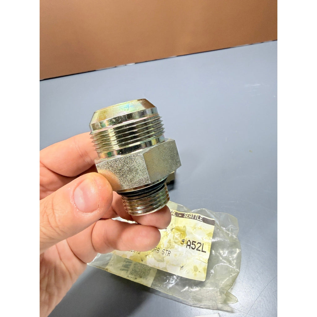 Set of 2 6400-20-12 Straight Adapter 3/4" Male SAE ORB x 1-1/4" Male SAE 37°