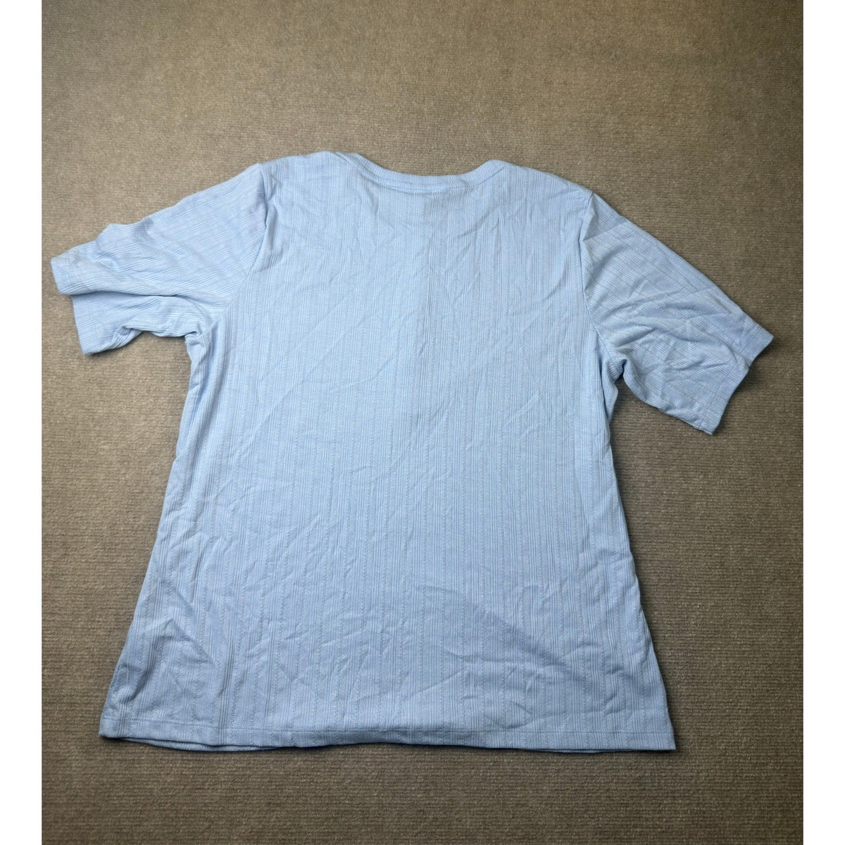MSRP $38 Liz Claiborne Womens XXL Tall Brunnera Blue Regular Fit Henley Shirt