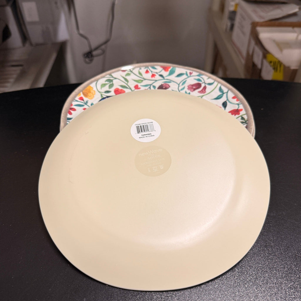Set of 6 Abode Homewares Garden Vines Melamine Salad Plates 8.5" Microwave Safe