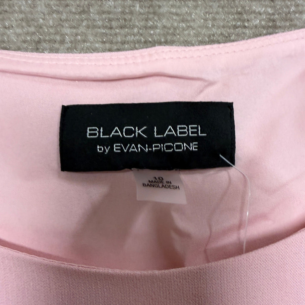 MSRP $89 Black Label by Evan-Picone Womens 10 Tutu Pink Fit + Flare Dress Sleeve