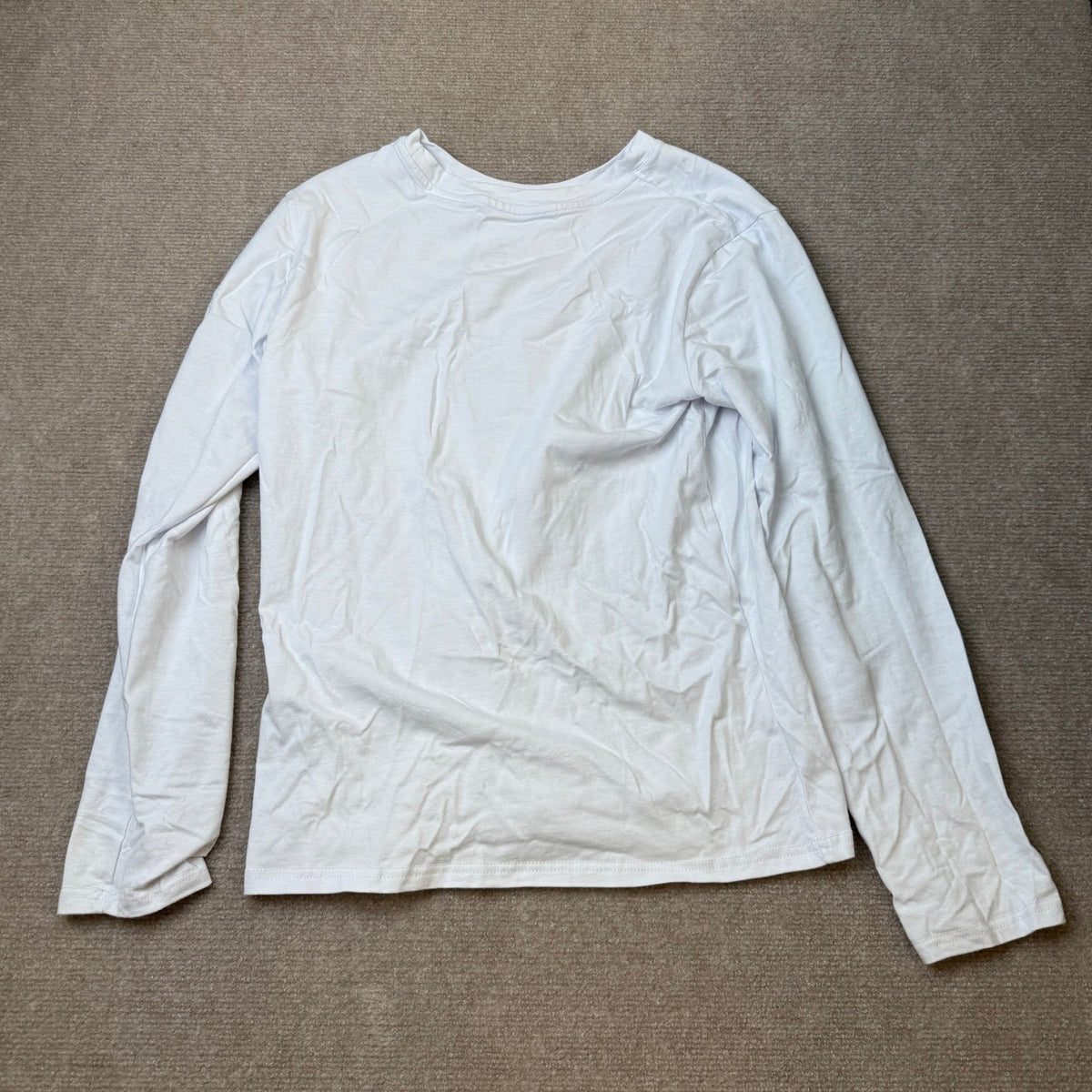 HoeVou Girls 14-16Y White Long Sleeve Shirts Youth Cotton T-Shirts Tagless Laye