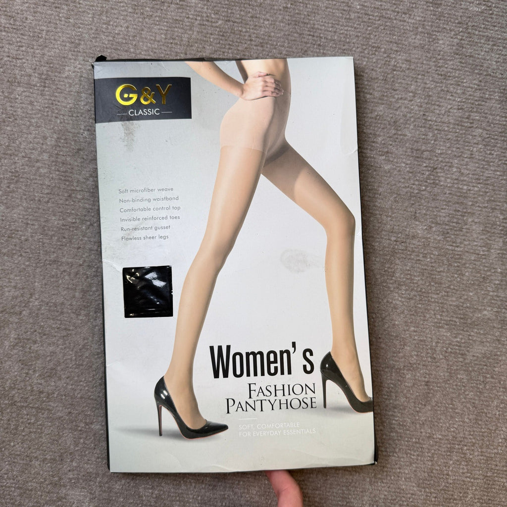 G&Y 3 Pairs Women's XL Sheer Tights 20D Control Top Pantyhose Reinforced Toes
