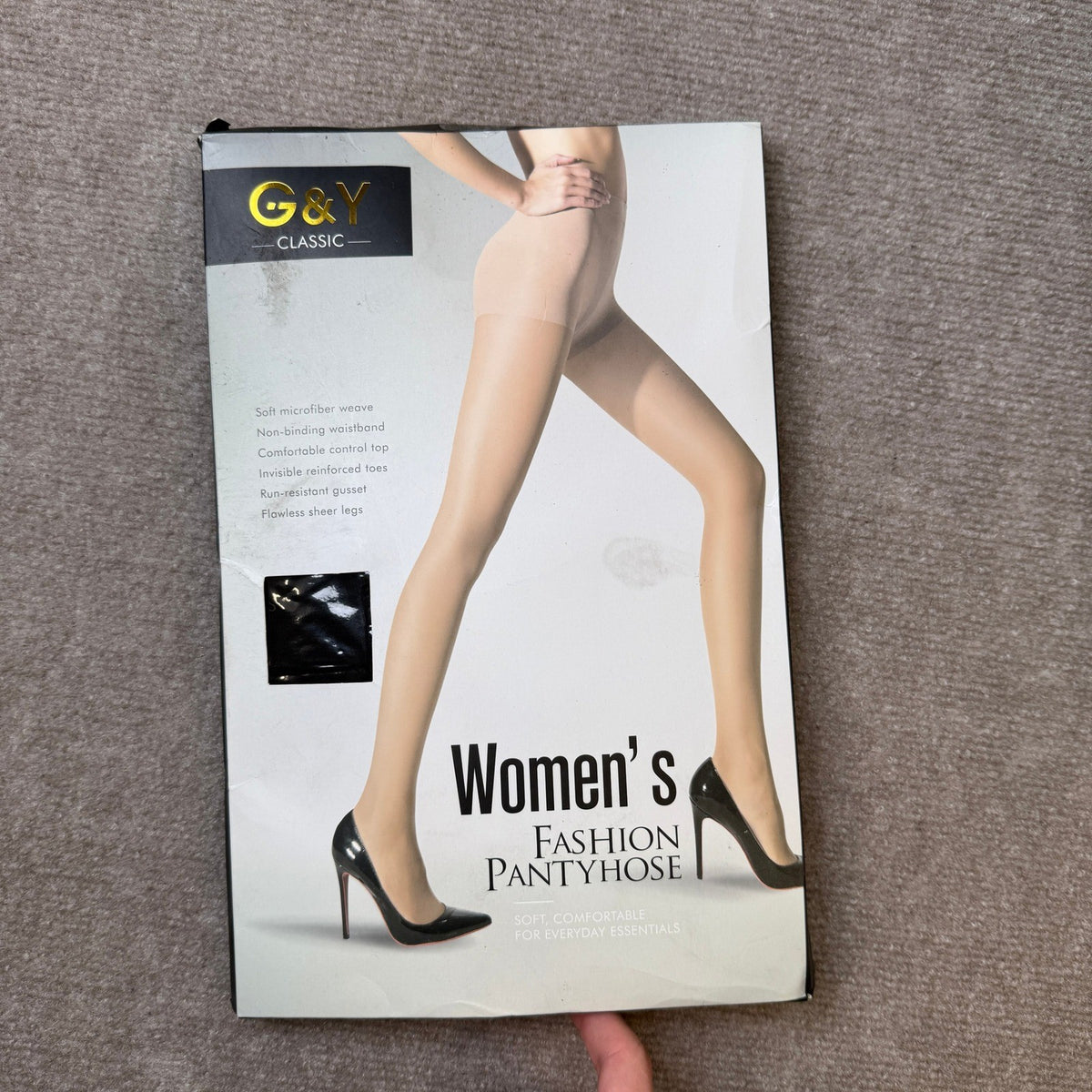 G&Y 3 Pairs Women's XL Sheer Tights 20D Control Top Pantyhose Reinforced Toes