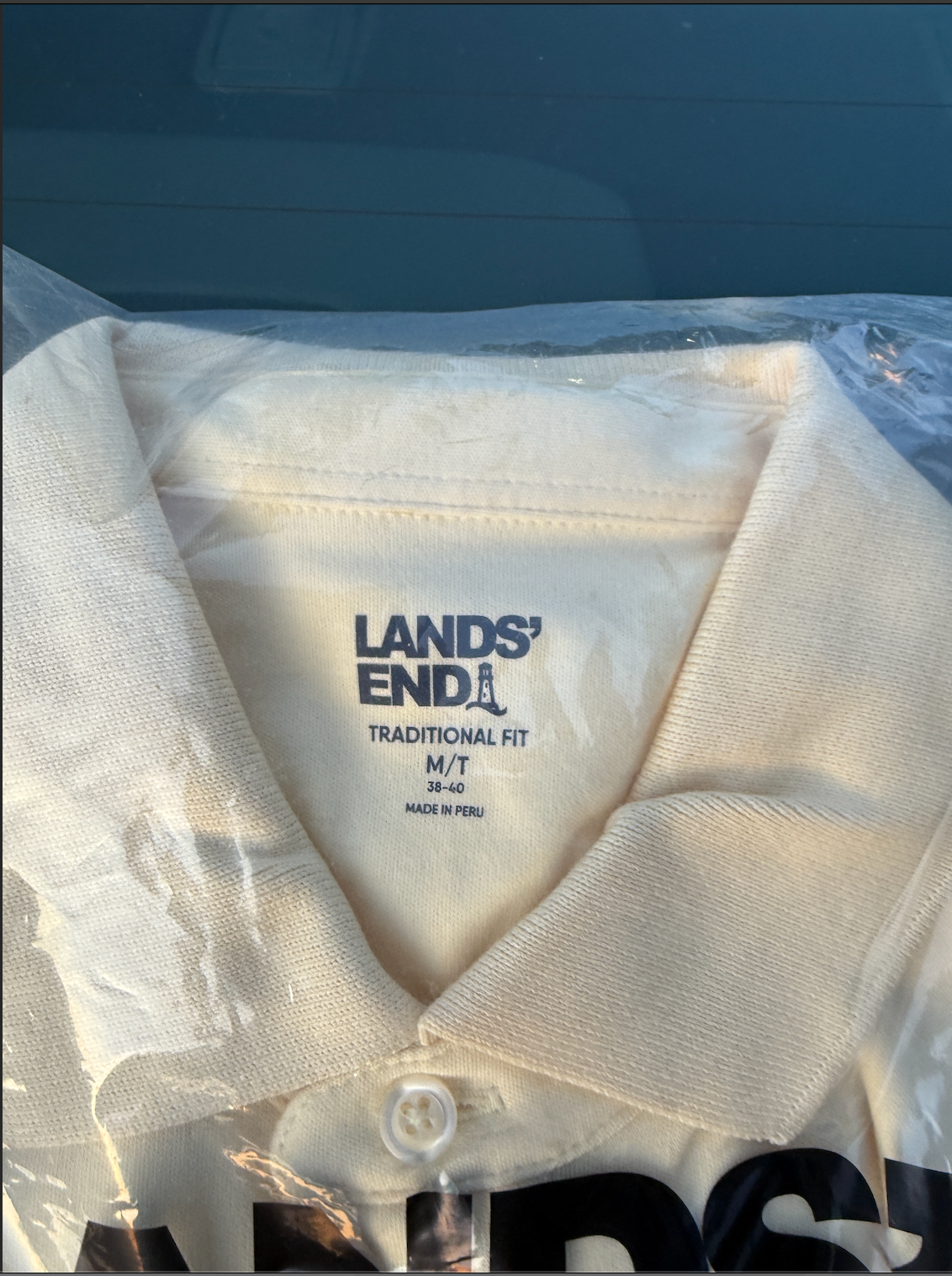 Lands' End Men's M-2XL/T Supima Polo Shirt Short Sleeve Golden Candle Light Regu