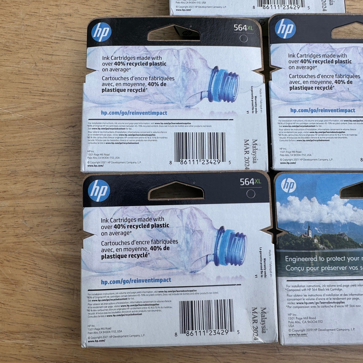 Set of 5 HP 564XL Black CN684WN Original Ink Cartridge EXP 1x 07/2023, 4