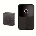 Wireless Video Doorbell with Two-Way Talk, Black Wi-Fi HD Night Vision, App-Co