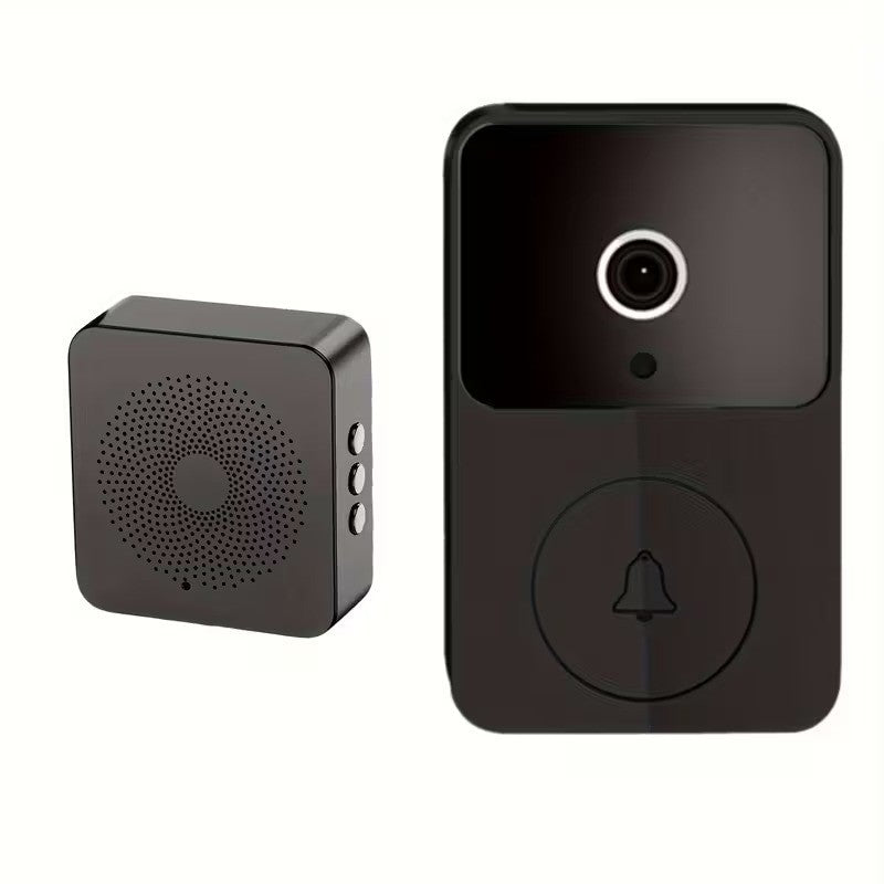 Wireless Video Doorbell with Two-Way Talk, Black Wi-Fi HD Night Vision, App-Co