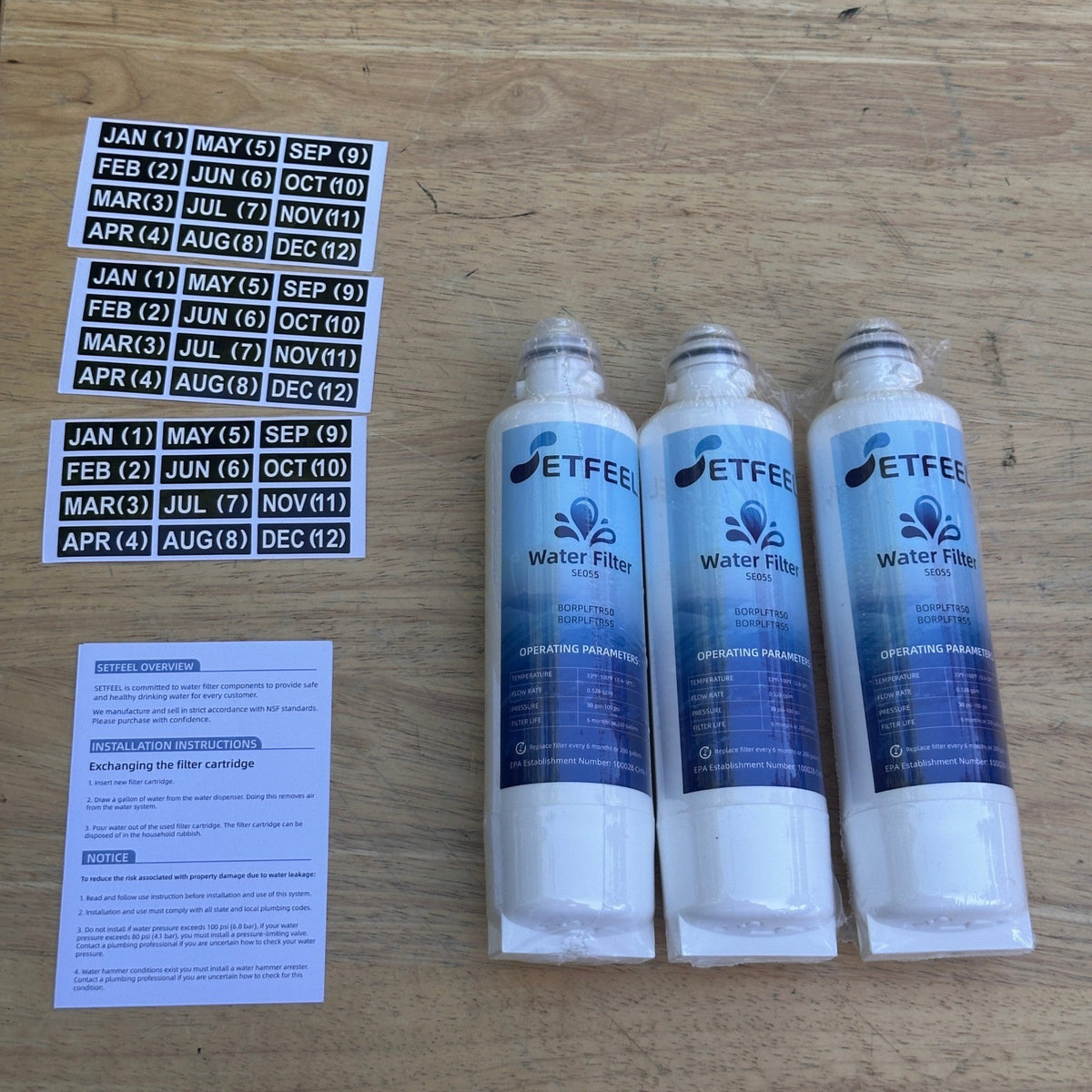 Pack of 3 SETFEEL 11032531 Ultra Clarity Pro Water Filter For Bosch Refrigerator