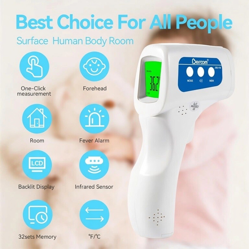 Lot of 12 Berrcom JXB-178 Non-Contact Infrared Forehead Digital Thermometer