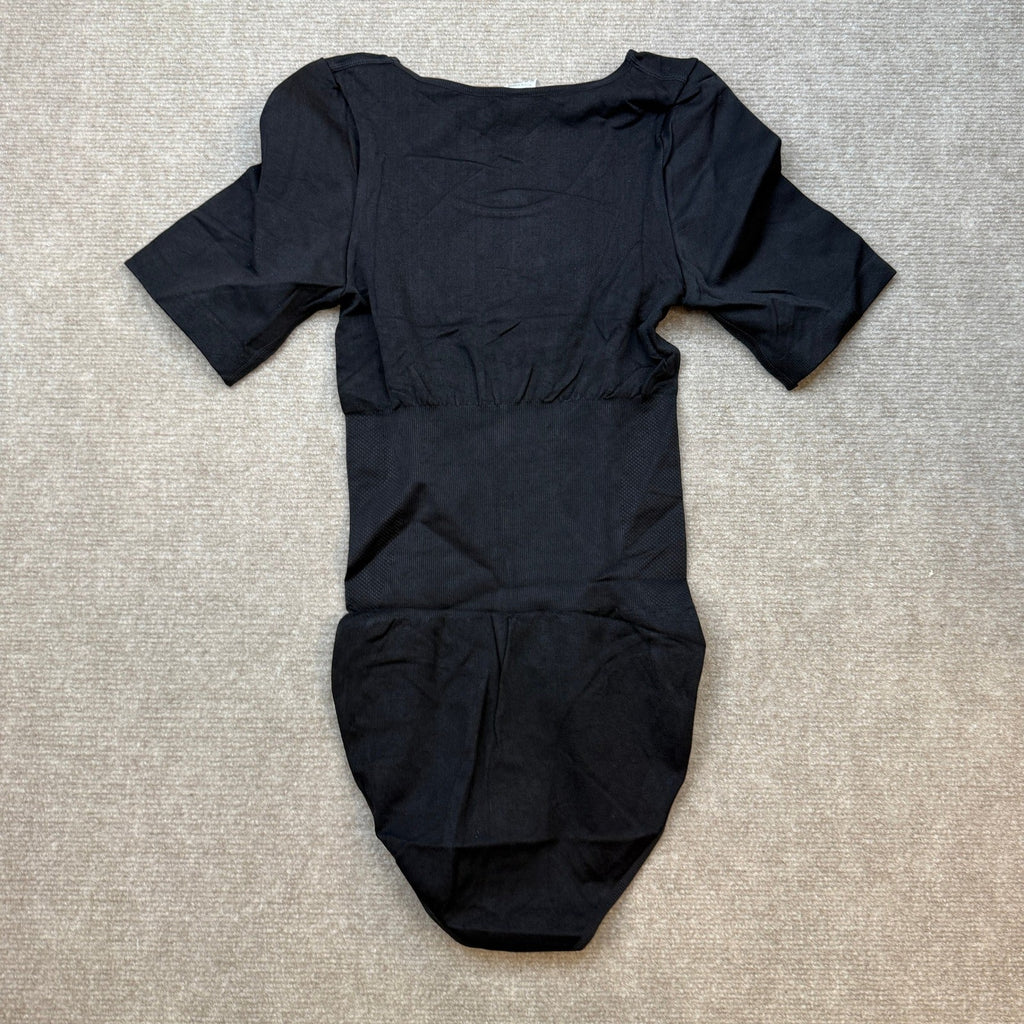 MSRP $26 BRABIC Women's M Black Bodysuit Shapewear Tummy Control Seamless Body