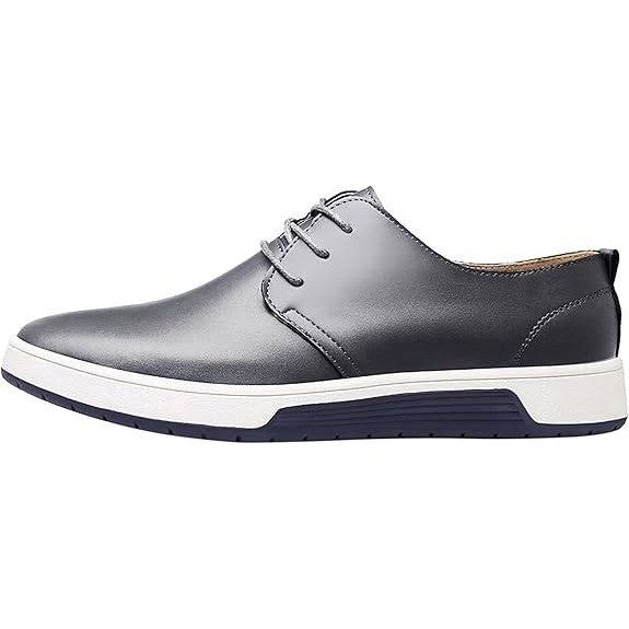 Santimon Men's US 6.5 Grey Casual Derby Lace Up Fashion Sneakers Shoes