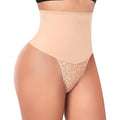 MSRP $22 Werena Women's S Beige Mid Waist Thong Shapewear Panties Girdle