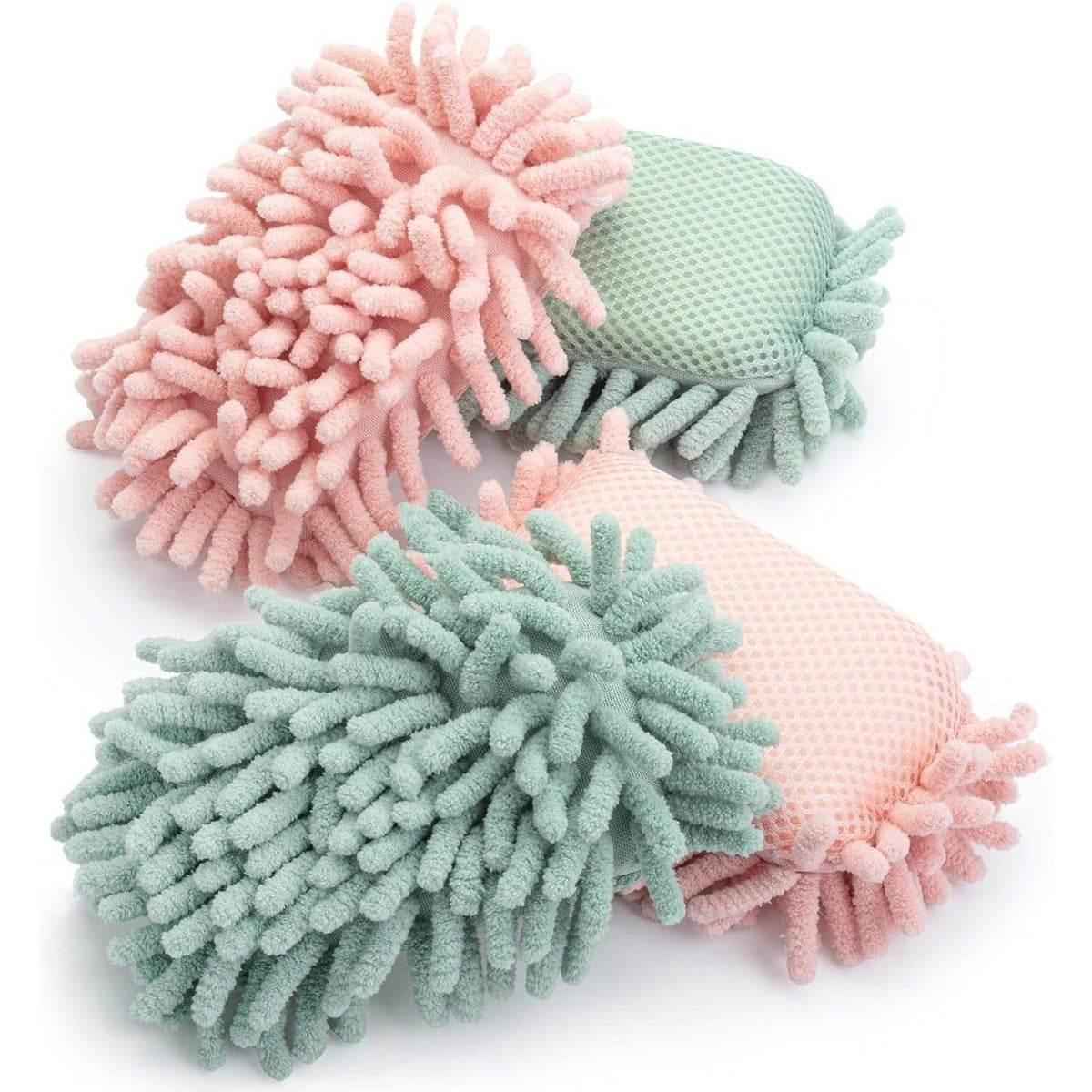 Pack of 12 Mr. Pen Microfiber Shag Whiteboard Green & Pink Eraser Washable