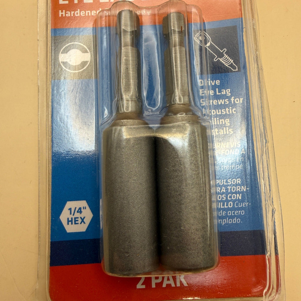Pack of 2 Century Drill and Tool 68700 Eye Lag Driver, 1/4" Hex