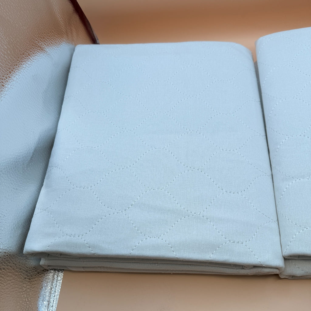 Pack of 2 Careboree Reusable Incontinence Bed Pads Queen 34"x60" Cotton Top, Tuc