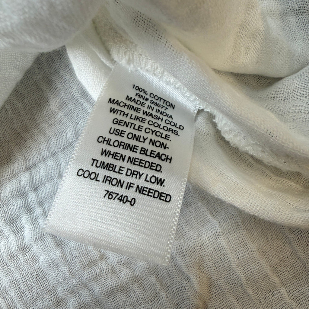 MSRP $48 A.N.A Womens 1X White Short Sleeve Button-Down Shirt Blouse