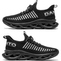 Dannto US Men's 11 / Women's 12 Black Running Shoes Breathable Walking Sneakers