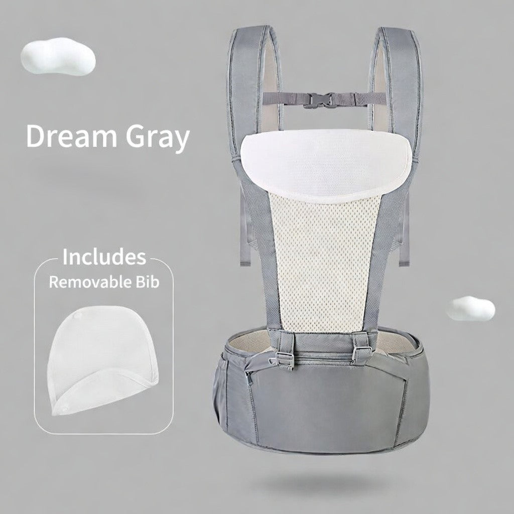 6-in-1 Baby Carrier with Hip Seat Waist Stool Ergonomic Breathable Newborn to To