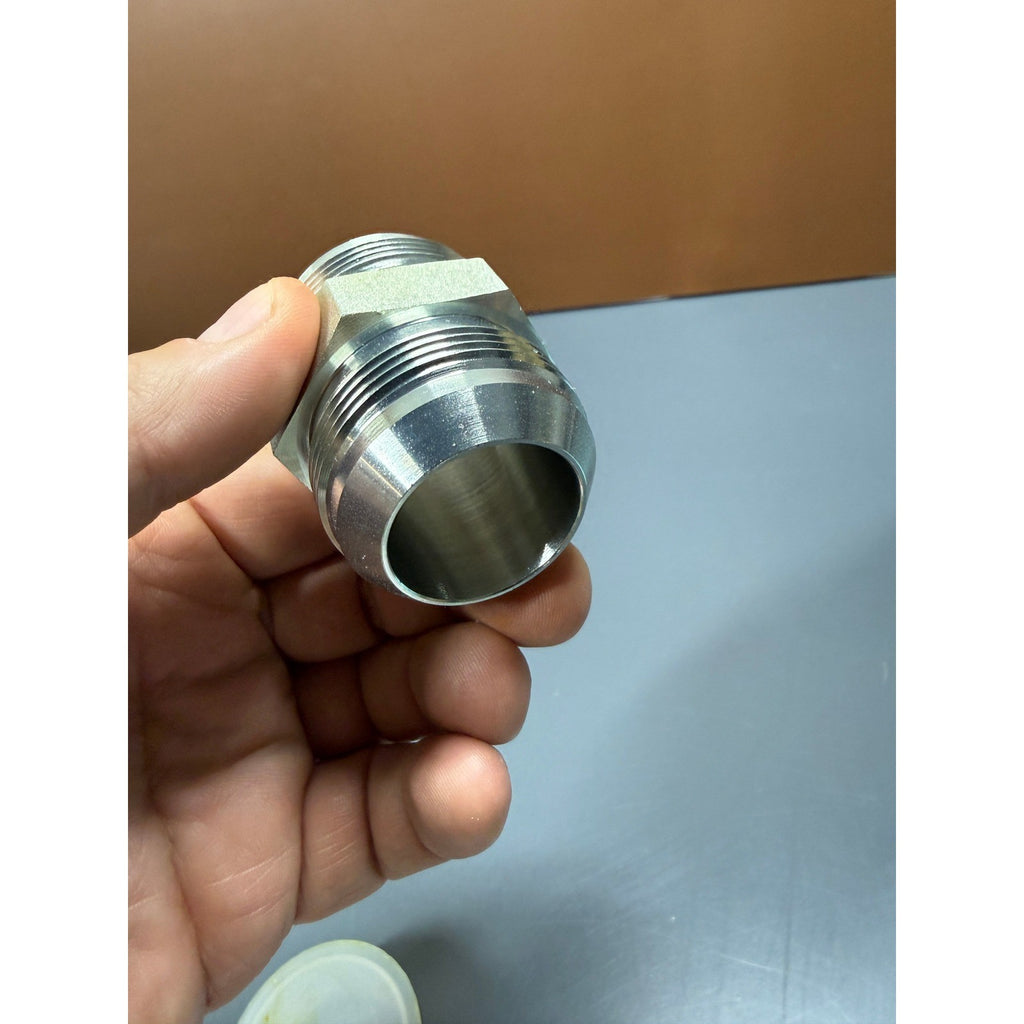 Set of 2 1-5/8" JIC 37° Male x Male Union Hydraulic Adapters