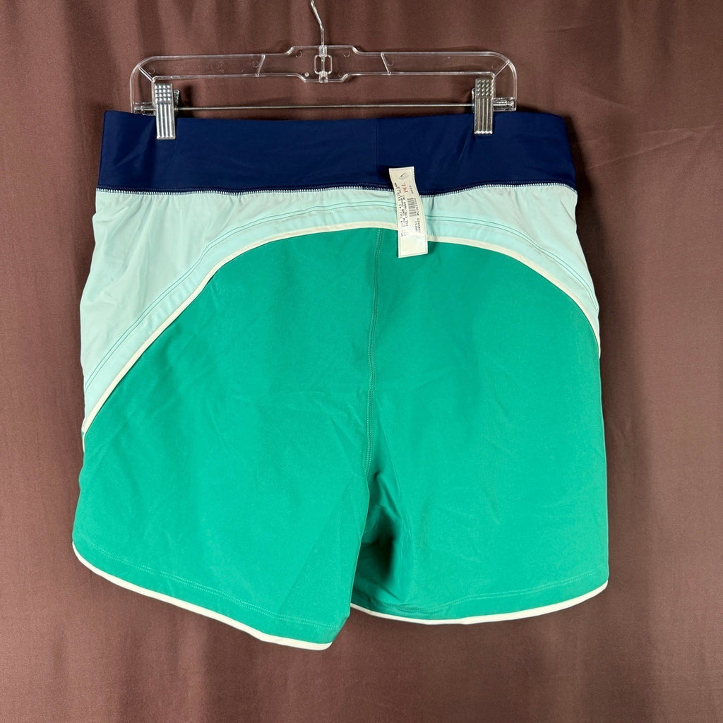 Lands' End Women's 14 LONG 5" Quick Dry Swim Cover-up Shorts Elastic Waist Boar