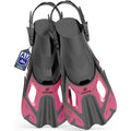 EMSINA Snorkel Fins Adjustable Buckles Pink S/M(M 4.5-8.5/W 5.5-9.5) Swim Flippe