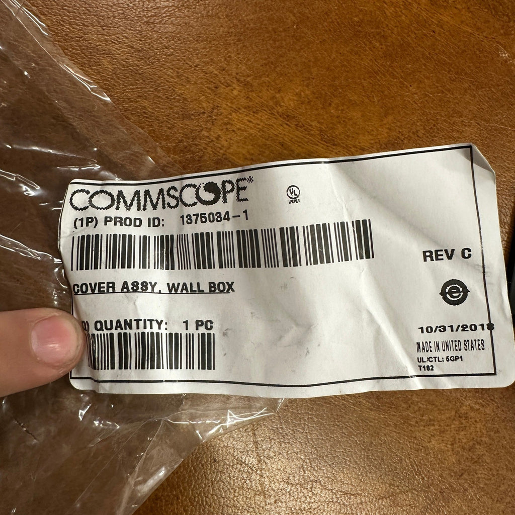 Commscope 1375034-1 Undercarpet Surface Wall Mounting Cover, Black