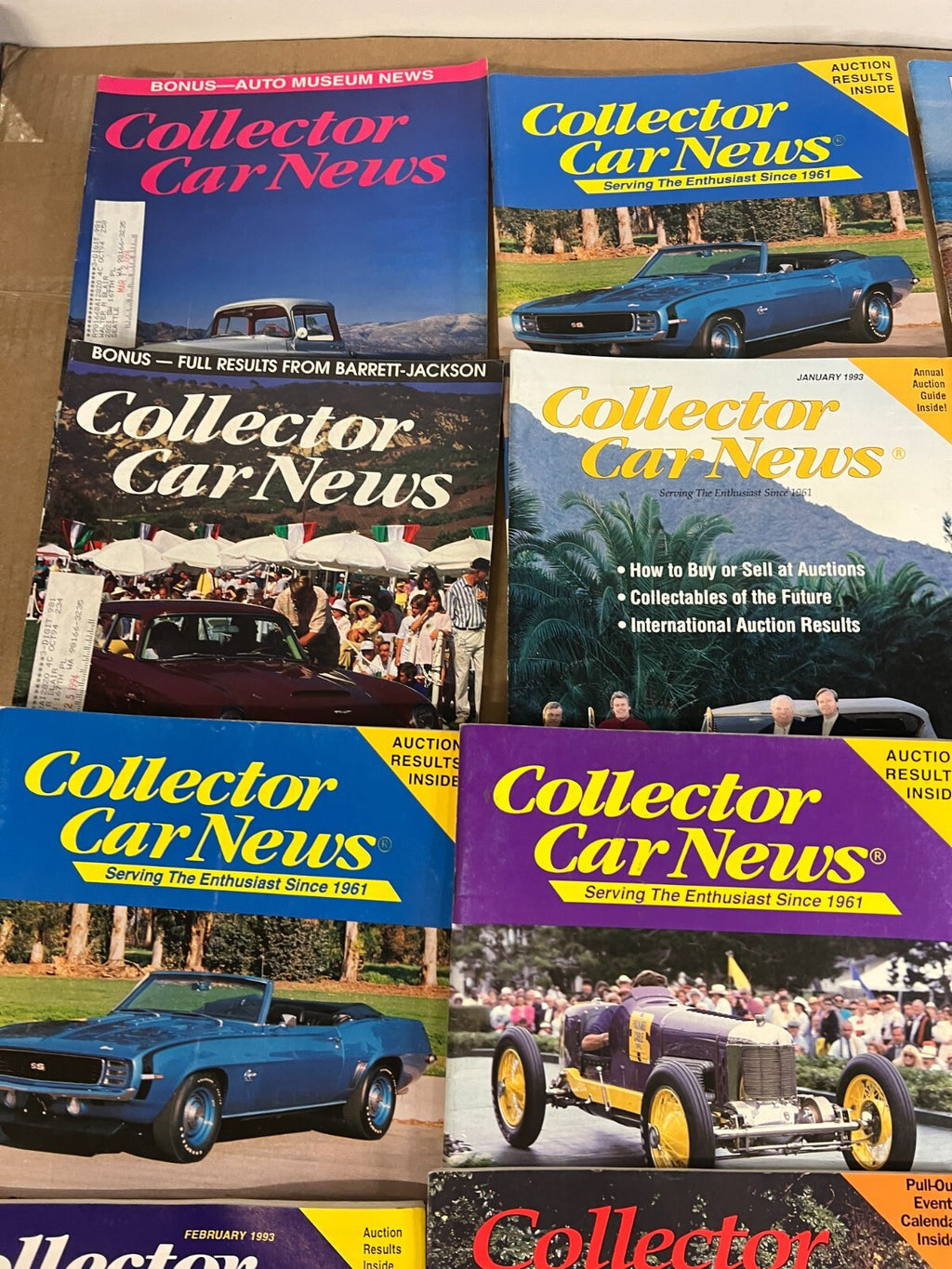 Lot of 21 Issues of Collector Car News Vintage Magazine 1990's