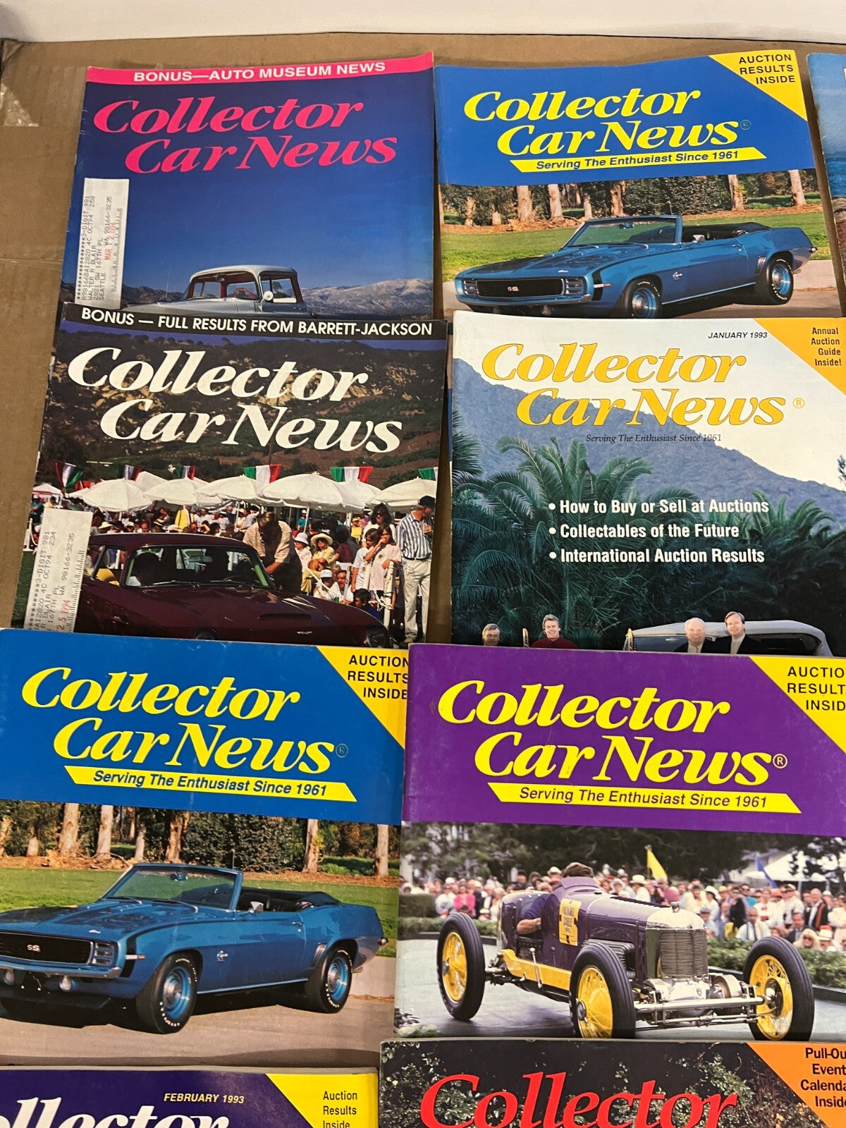 Lot of 21 Issues of Collector Car News Vintage Magazine 1990's
