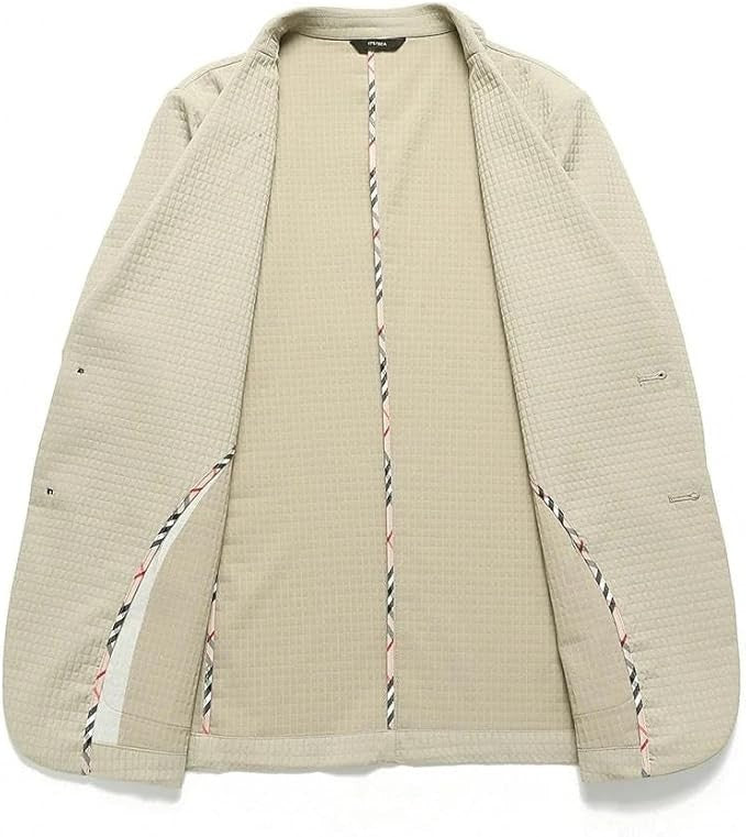 Men's L-XXL Spring Summer Leisure Business West Blazer Slim Jacket Khaki