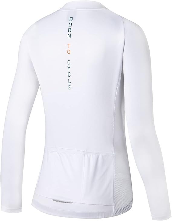 NWT Santic Light Miss Women's S-2XL White Cycling Jersey Long Sleeve Full Zip, R