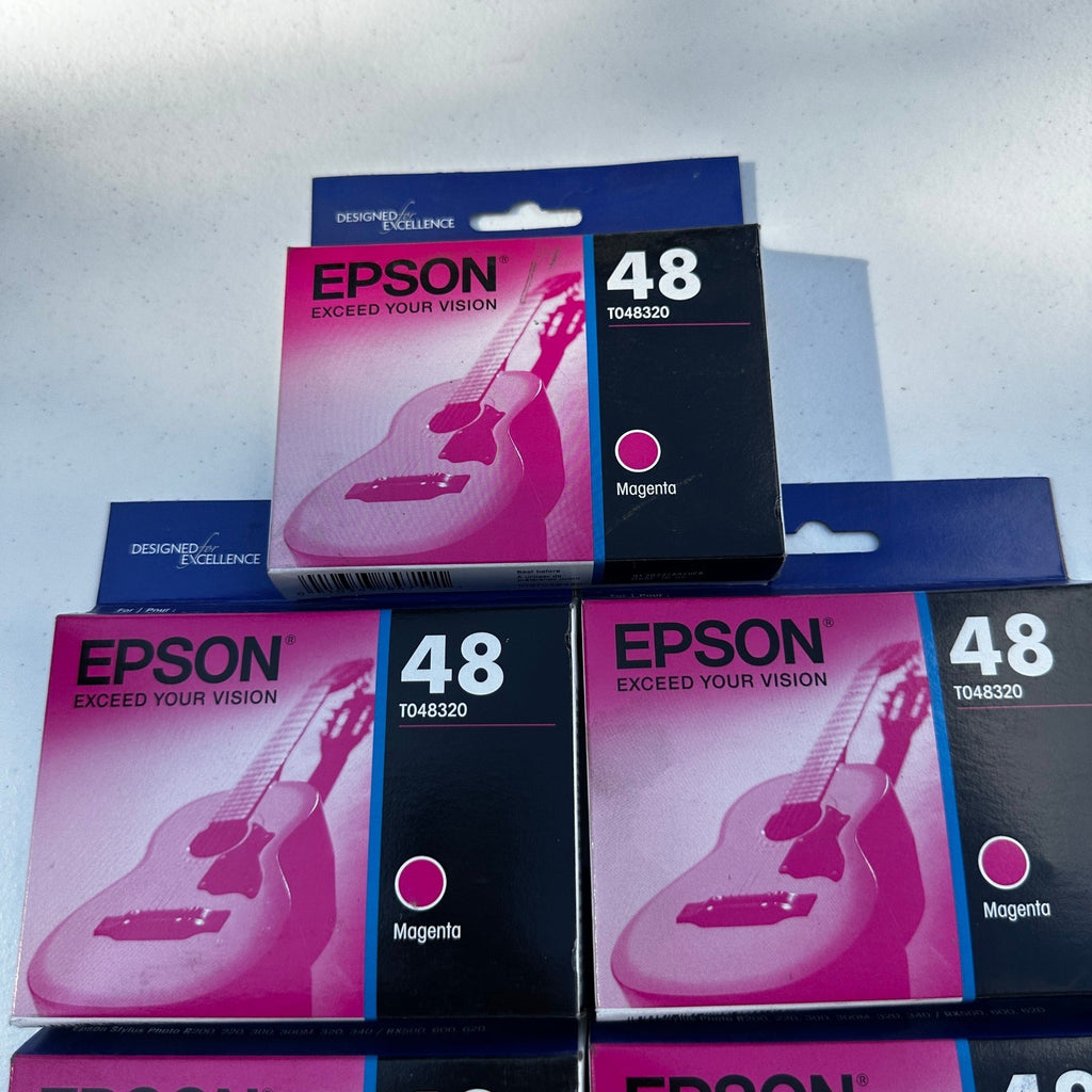 Set of 5 Epson 48 T048320 Magenta Ink Cartridge EXP 01/2022