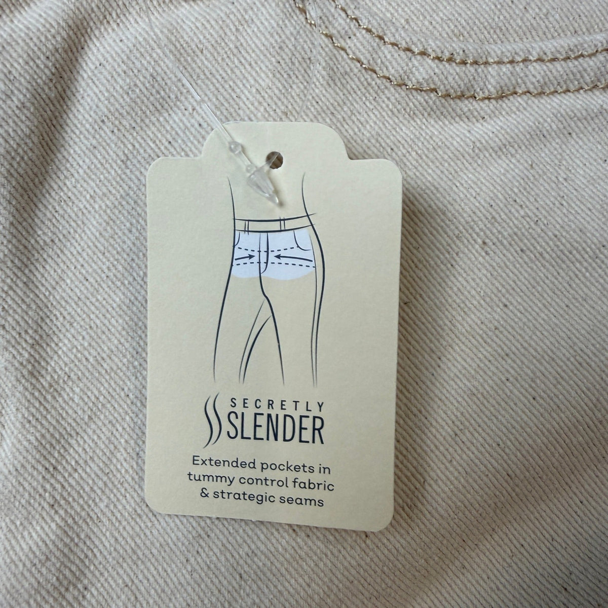 MSRP $48 St. John's Bay Womens 12 Natural Wide Leg High Rise Pants